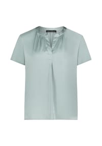 BETTY BARCLAY - Satin-Bluse kurzarm - Grau Beige