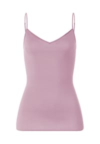 HANRO - Spaghetti Top Cotton Seamless - Stormy rose