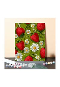 ARTNANAS - ARTNANAS DIY Malen nach Zahlen Set-"Erdbeerwiese" ohne Rahmen in 40*50CM - 