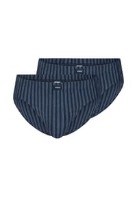 mey - Midi Slip / Unterhose 2er Pack Denim Stripes - Yacht blue