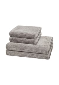 Cawö 2 X Handtuch 2 X Duschtuch im Set Pure - Pure - Beige