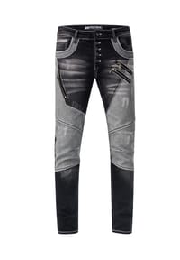 RUSTY NEAL - Jeanshose URUMA mit trendigen Zierelementen - Black Used
