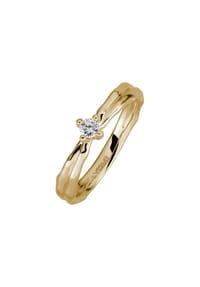 LYOMI - Ring 585/- Gold 1 Diamant Lab Grown 0,10ct. - gelb