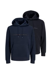 JACK & JONES - Sweatshirt / Hoodie 2er Pack Star - Dunkelblau