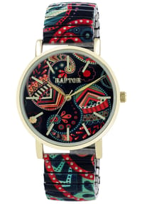 RAPTOR Raptor - Damen Quarz Armbanduhr Colorful Edition mit Edelstahlzugarmband - Mineralglas - Colorful Edition 1