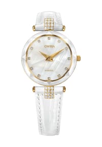 JOWISSA FACET STRASS - Damenuhr "Facet Strass Swiss" - weiß
