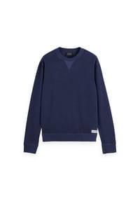 SCOTCH & SODA - Herren Sweatshirt mit Struktur - Structured Sweatshirt, Pullover, einfarbig - Dunkelblau