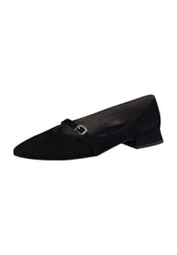 paul green - Slipper, Blockabsatz, Zierriemen, für Damen - SAMTZIEGE BLACK
