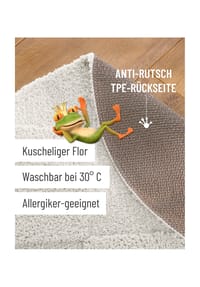 WECONhome Badteppich Davie - Hoch-Tief-Effekt - Badteppich - anthrazit grau