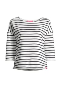 salzhaut - Shirt HEVEN - RINGEL - Navy Offwhite