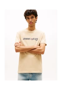 TOMMY Jeans - T-Shirt, Baumwolle, für Herren - AB9  GENTLE GOLD