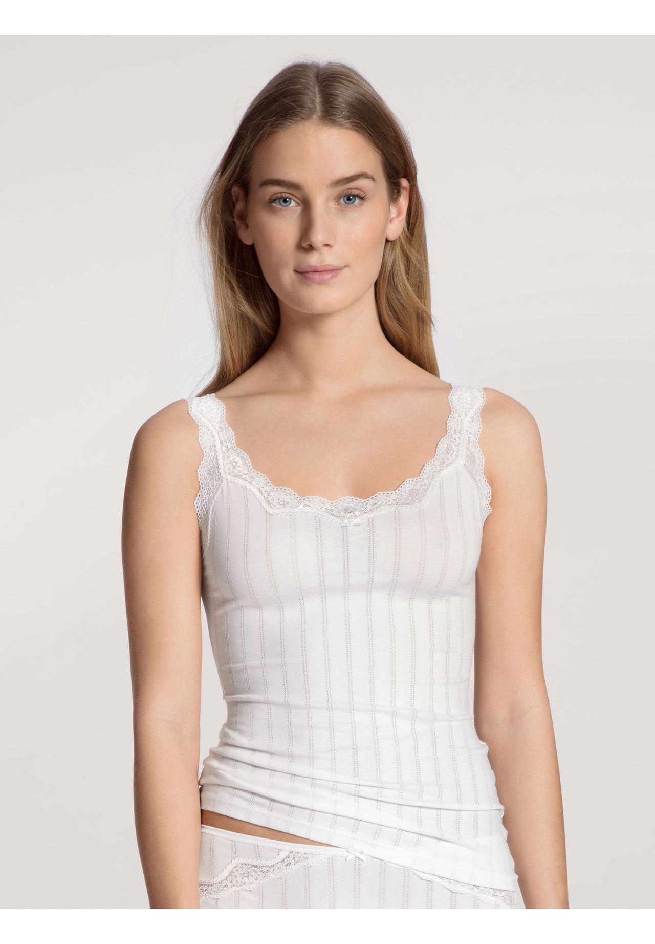Calida Etude Toujours Unterhemd, Spitzen-Details, FüR Damen, Weiß, Xs