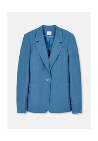 MADELEINE - Leinenblazer in Boxy-Form - hellkobaltblau