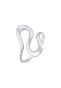 elli. - Ring Welle Modisch 925 Silber - Gold
