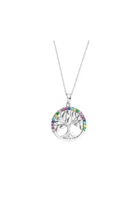 zeeme SILVER - Halskette 925/- Sterling Silber 21 Zirkonia - weiß