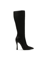 Kazar - Schwarze hochhackige Lederstiefel - Schwarz