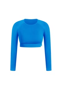 SMILODOX - Crop Longsleeve Maysa - Blau