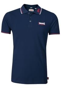 LONSDALE™ - Herren Poloshirt schmale Passform LION - Black/Dark Red/White