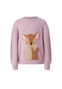 s.Oliver - Strickpullover, Rippbündchen, für Kinder - 4505 LILAC/PINK