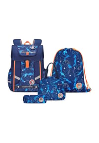 MANIKE - Blue Set 4-teilig Schulranzen Jungen - Blau