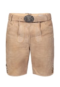 EDELNICE - Kurze Wildbock Lederhose Balthasar - natur