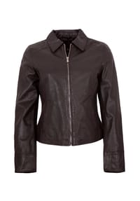 JILANI - Damen Lederjacke Lammnappa choco - choco