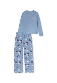 SCHIESSER - Schlafanzug Casual Fashion, Gummibund, für Damen - 209 GRAUBLAU
