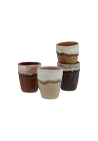 CreaTable - Squeezy Mocha Mousse, Espressobecher 4-tlg - Mocha Mousse