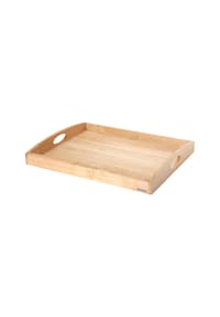 CONTINENTA - Serviertablett Rechteckig, Gummibaumholz, 54 x 42 cm - Holzfarben