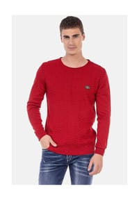 CIPO & BAXX® - Pullover mit Zopfmuster, CP240 - ANTHRACITE