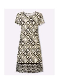 heine - Jersey-Kleid - khaki-champagner-bedruckt