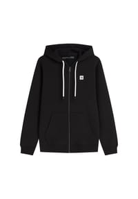 SCOTCH & SODA - Herren Sweatjacke -  Essential Logo Badge Zip-Through, Kapuze, Logo, Baumwolle - Dunkelblau