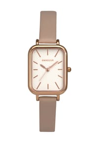 MANGUUN - Damen Armbanduhr - roségold/beige