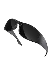 MANIKE - Schwarze super dunkle Herren-Sonnenbrille - Schwarz