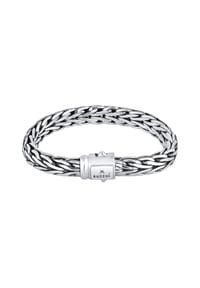 KUZZOÍ - Armband Herren Glieder Basic Kastenverschluss 925Er Silber - Silber