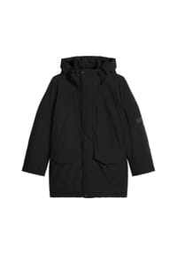 Marc O'Polo - Herren Winterjacke - Stadium Jacket, langer Parka, Kapuze, wasserabweisend - Schwarz