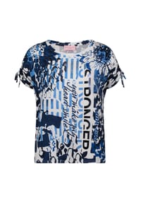 BETTY BARCLAY - Casual-Shirt mit Aufdruck - Blau/Weiß