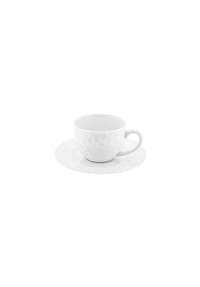 mulex® - 12-teiliges Mokkatassen-Set mit strukturiertem Design - 100 ml, aus - Weiß 12,5 x 8 cm
