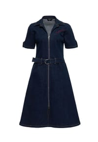 QUEEN KEROSIN - A-Linien-Kleid im authentischen 50s Rockabilly-Stil - Denim