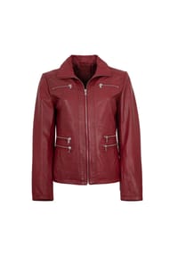 MADDOX - Damen Lederjacke Lammnappa kirsche - kirsche