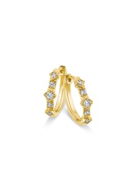 VANDENBERG - Damen Creolen, 585er Gold, 10 Diamanten zus. ca. 0,30 Karat - Gelbgold
