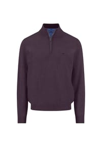 FYNCH-HATTON® - Troyer-Zip, Superfine, 342  AUBERGINE, M - 824 NEW OFFWHITE