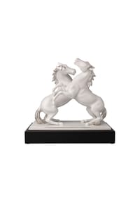 Goebel Deko-Objekt Studio 8 - Artiste et Alegria - Chevaux - weiß-platin