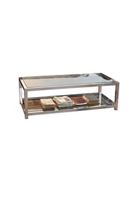 LOBERON - Couchtisch Clayton silber/klar - silber/klar