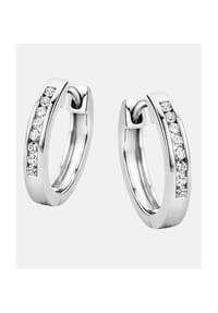 Diamant L'eternel - Creolen, mit Diamant, 375 Weißgold - white gold