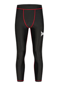 TAPOUT® - Herren Funktionsleggings schmale Passform GRAINSTONE - Black/White/Red