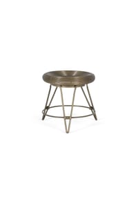 GINER & COLOMER - Hocker aus gealterter Bronze, 52 cm, moderner Industriestil (45 x 52 x 52 cm) - Braun