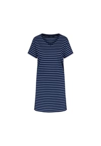 TRIUMPH - Sleepshirt Nightdresses, Baumwolle, für Damen - M008 BLUE-D.COMBI