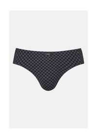mey - Slip White Squares, elastisch, für Herren - 514 LAVA GREY