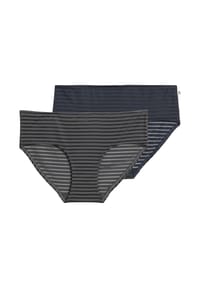 Marc O'Polo - Hipster 2er Pack Second Skin Jacquard - Creme / dunkelblau